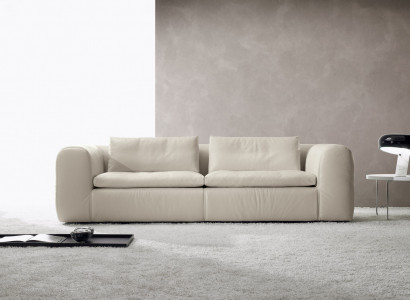 Sofa 3 Sitz Möbel Leder Weiß Dreisitzer Sofas Luxus Wohnzimmer
